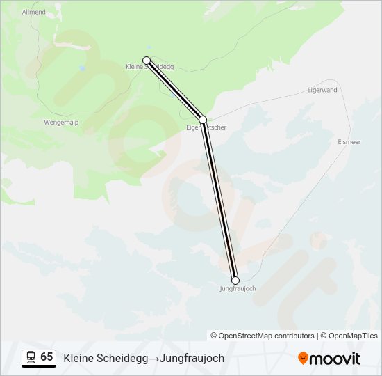 65 Train Line Map