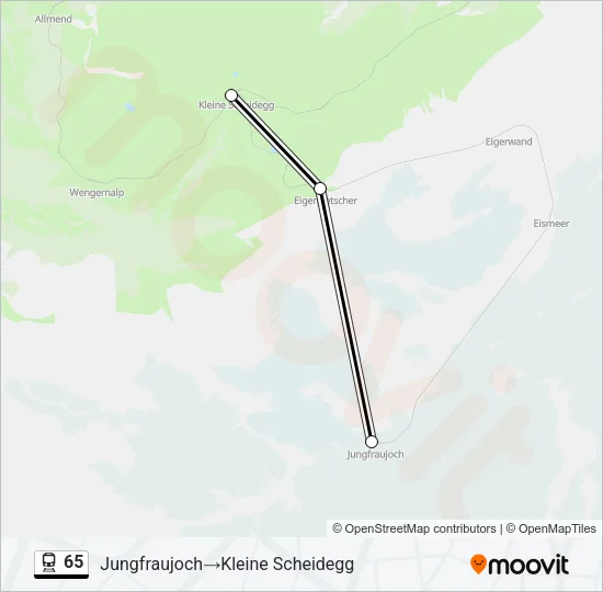 65 Train Line Map