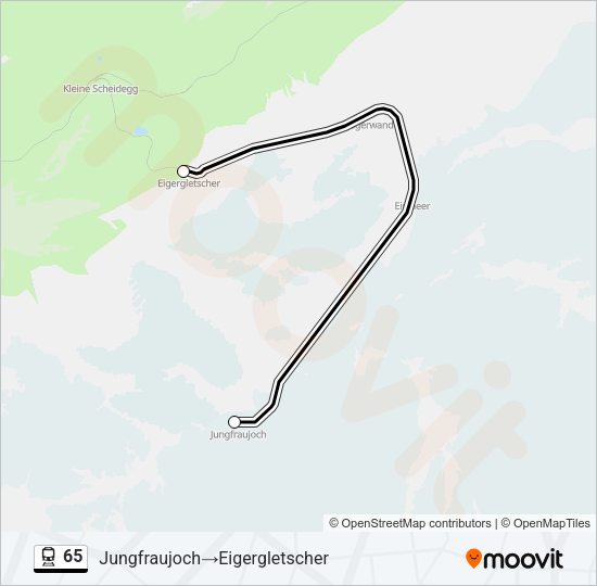 65 Train Line Map