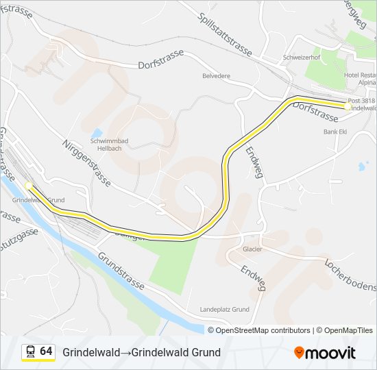 64 Train Line Map