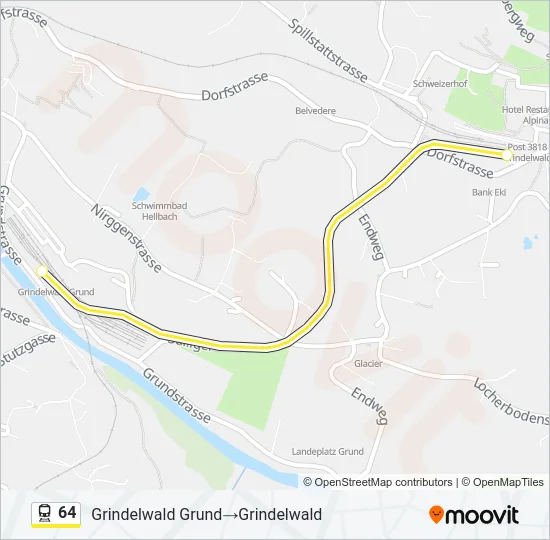 64 Train Line Map