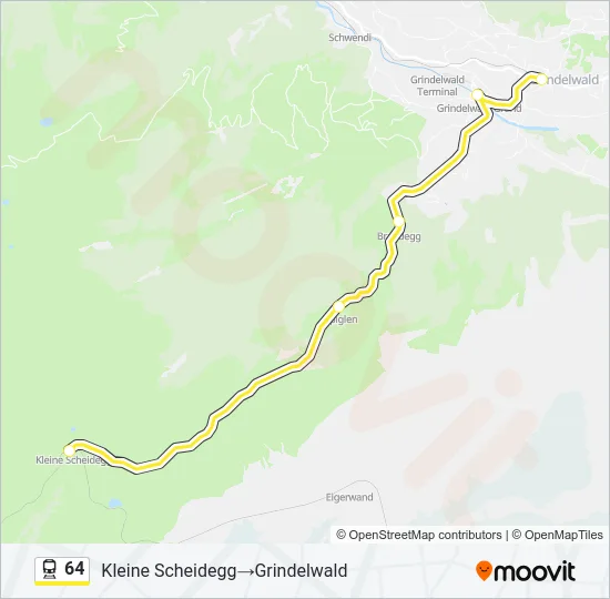 64 Train Line Map
