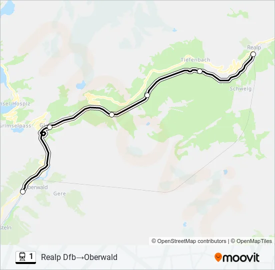 Plan de la ligne 1 de train