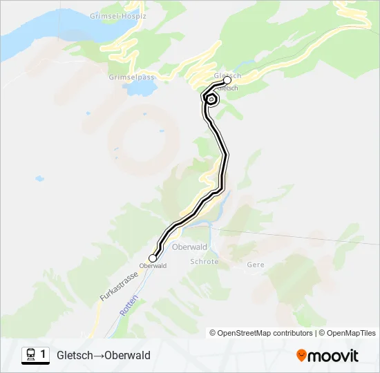 Plan de la ligne 1 de train