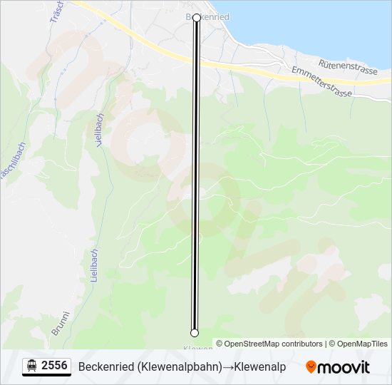 2556 Cable Car Line Map