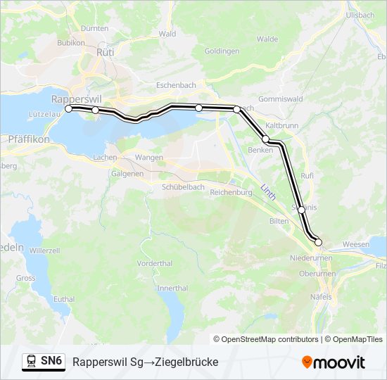 SN6 Train Line Map