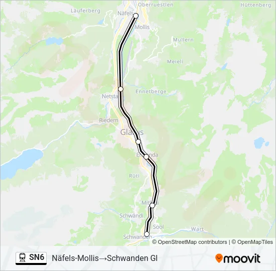 SN6 Train Line Map