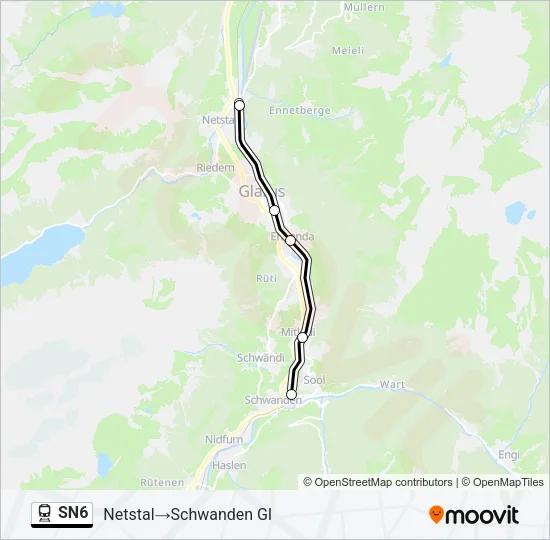 SN6 Train Line Map