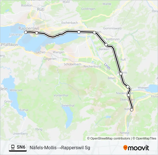 SN6 Train Line Map