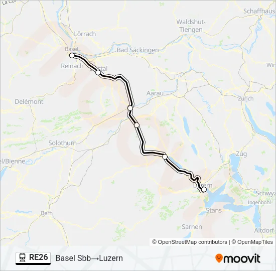 RE26 Train Line Map
