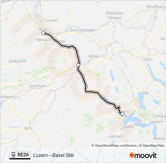 RE26 Train Line Map