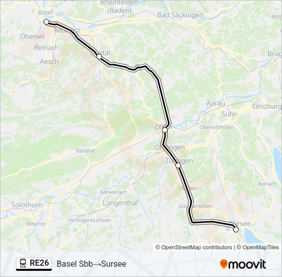 RE26 Train Line Map
