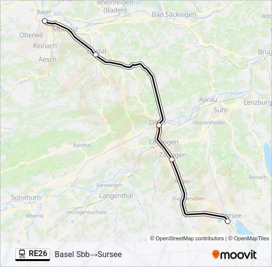 RE26 Train Line Map