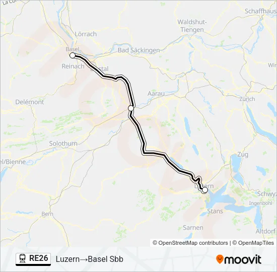 RE26 Train Line Map