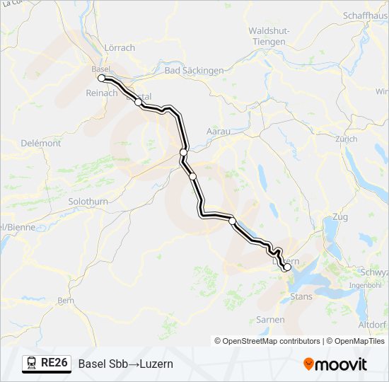 RE26 Train Line Map