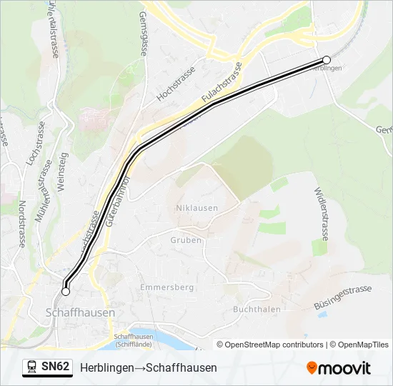 SN62 Train Line Map