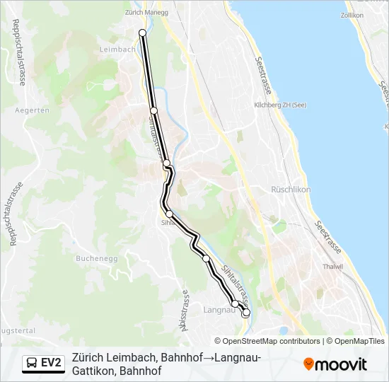 EV2 Bus Line Map