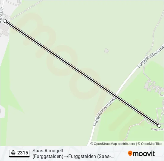 Plan de la ligne 2315 de téléphérique