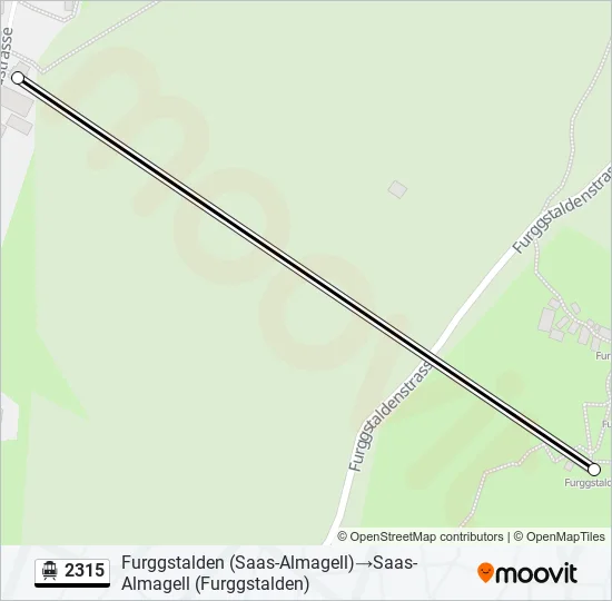 Plan de la ligne 2315 de téléphérique