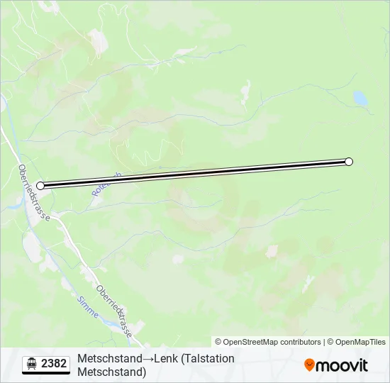 Plan de la ligne 2382 de téléphérique