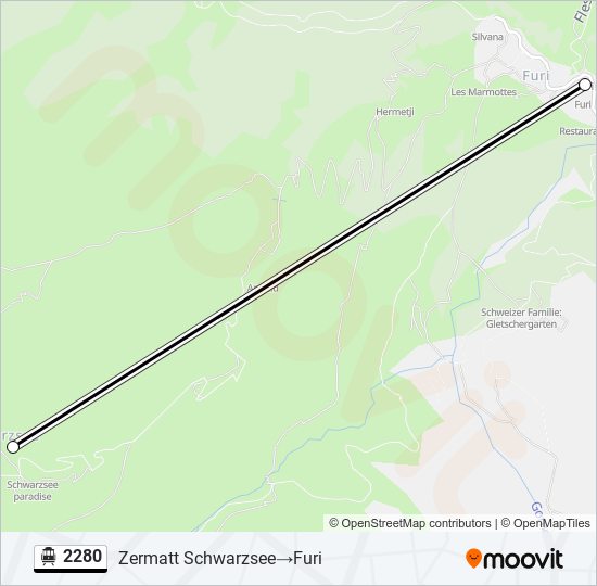 2280 Cable Car Line Map