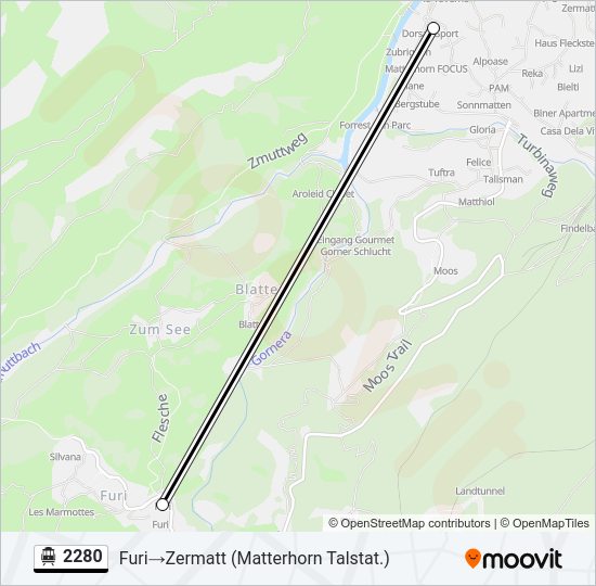 2280 Cable Car Line Map