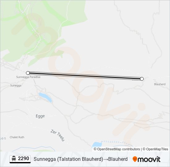 2290 Cable Car Line Map