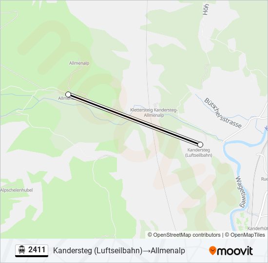 2411 Cable Car Line Map