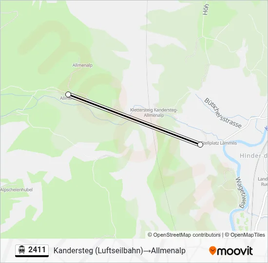 2411 Cable Car Line Map
