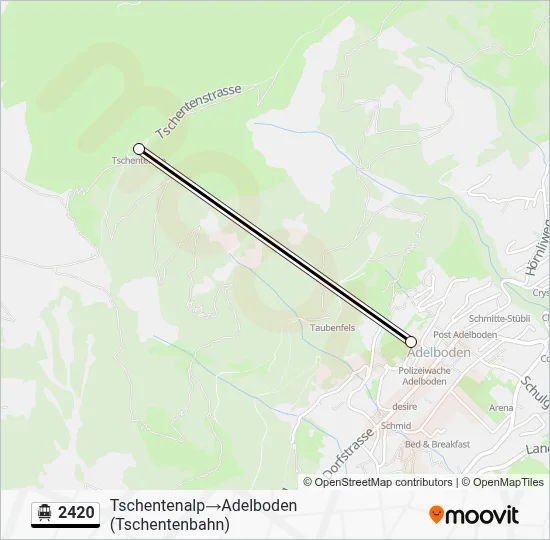 2420 Cable Car Line Map