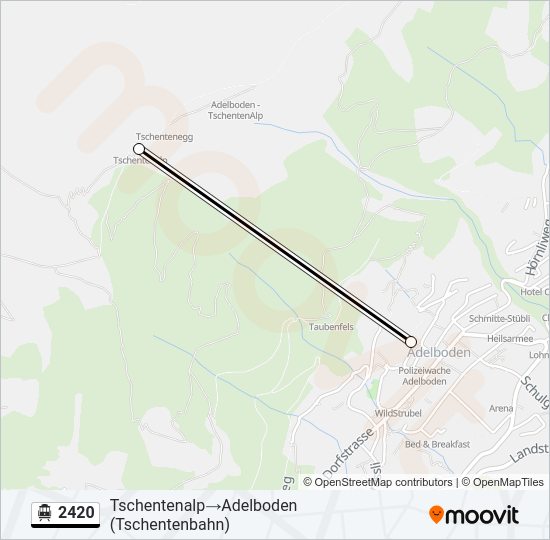 2420 Cable Car Line Map