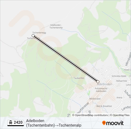 2420 Cable Car Line Map