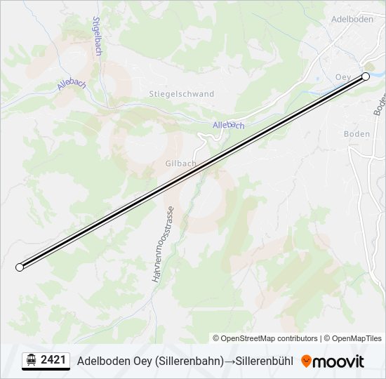 2421 Cable Car Line Map