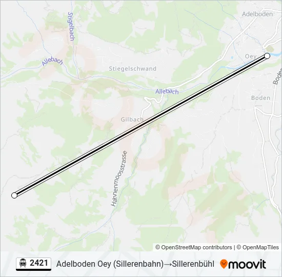 2421 Cable Car Line Map