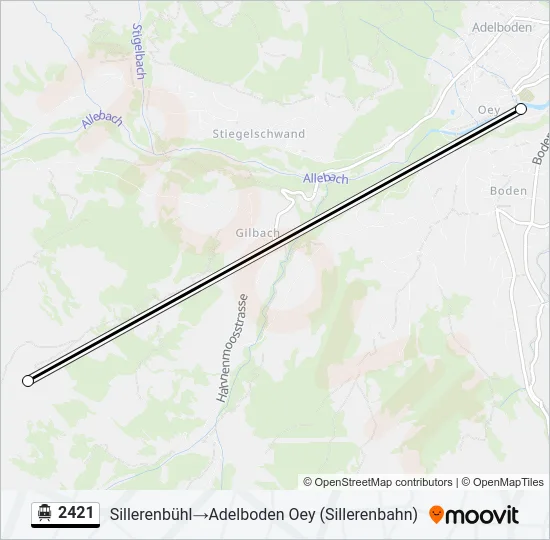2421 Cable Car Line Map