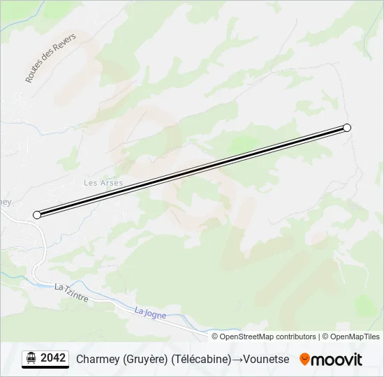 Plan de la ligne 2042 de téléphérique