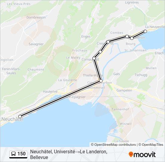 150 Bus Line Map