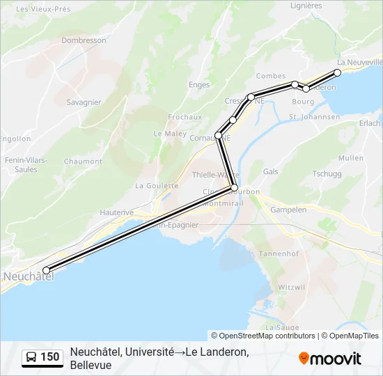 150 Bus Line Map