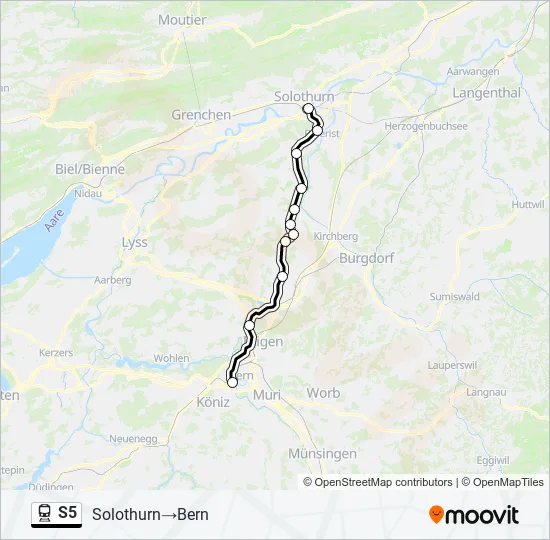 S5 Train Line Map