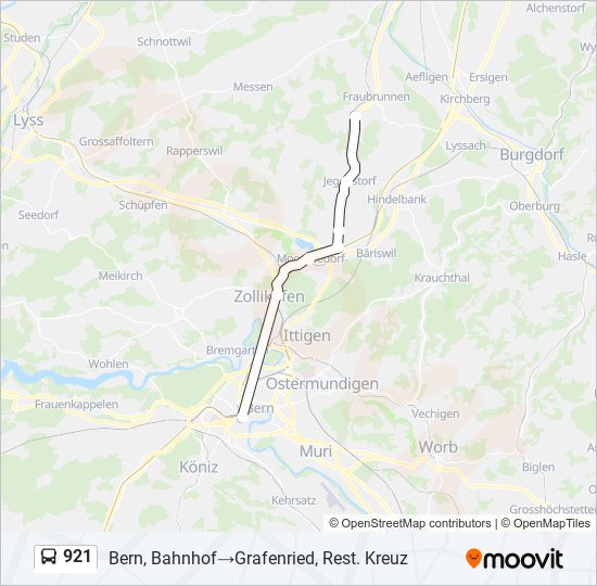 921 Bus Line Map