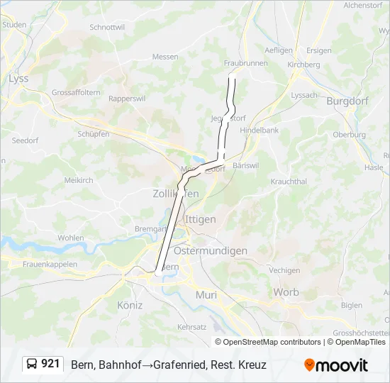 921 Bus Line Map