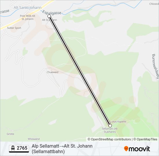 2765 Cable Car Line Map