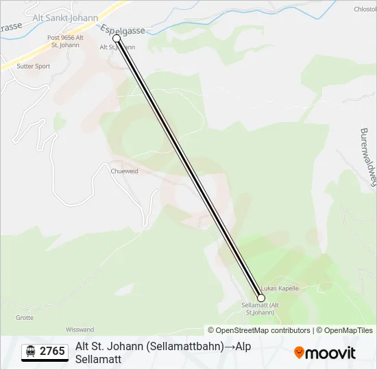 2765 Cable Car Line Map
