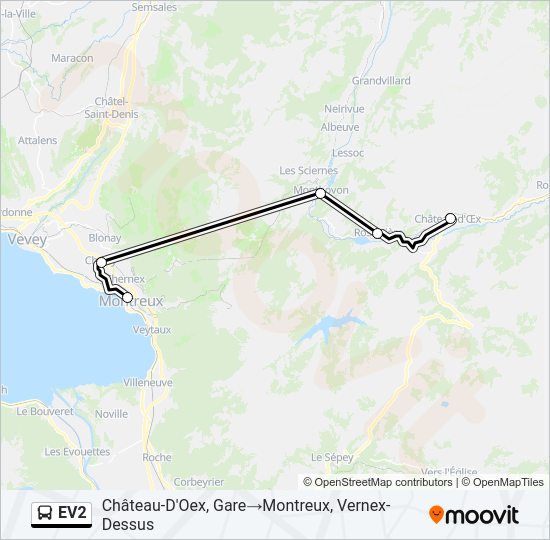 EV2 Bus Line Map