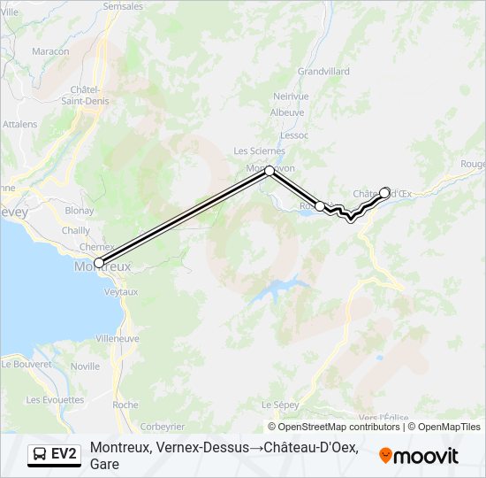 EV2 Bus Line Map