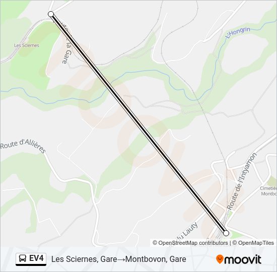 EV4 Bus Line Map
