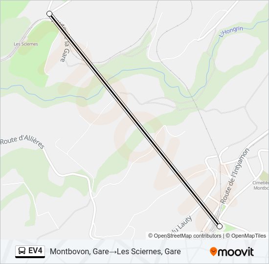 EV4 Bus Line Map