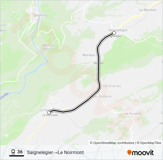 36 Train Line Map