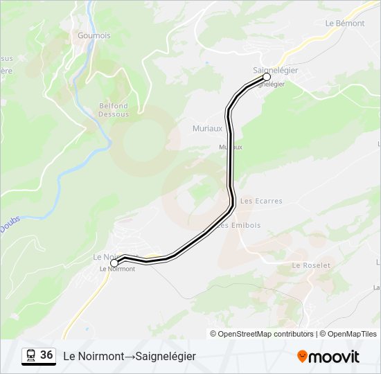 36 Train Line Map