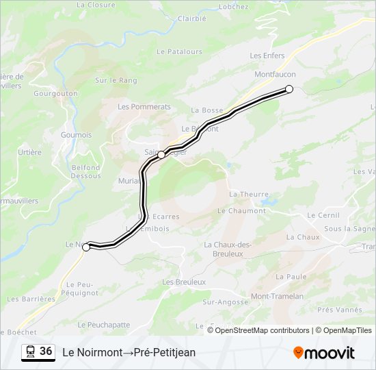 36 Train Line Map